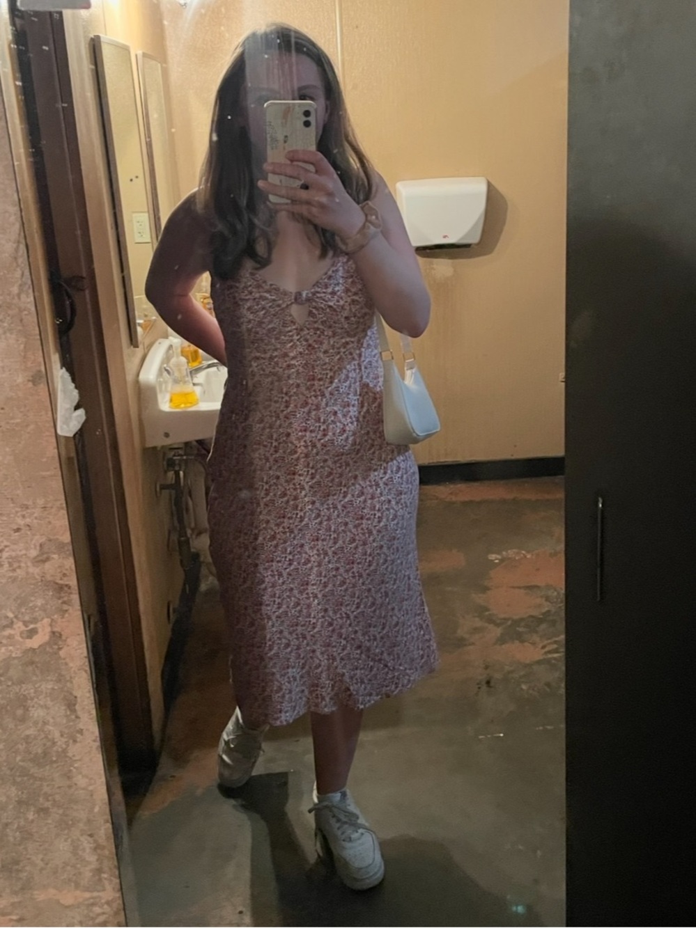 Abercrombie & Fitch Pink Floral Midi Dress